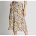 Linen print of women skirt